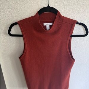 Nine West Brick Red Sleeveless Top